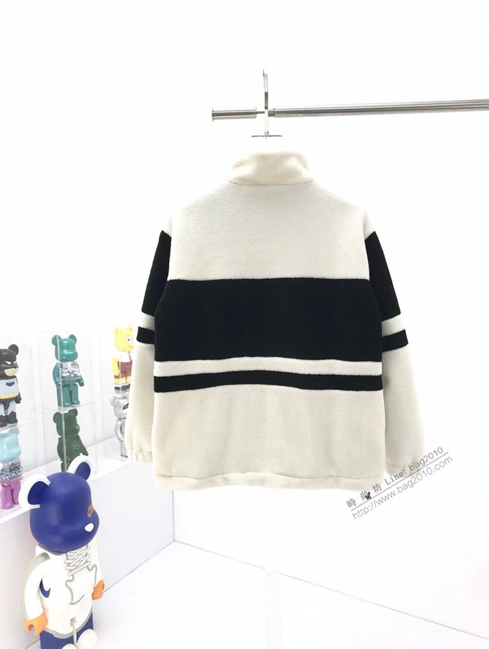 Balenciaga男裝 巴黎世家2020秋冬新款黑白拼色絨外套 男女同款  ydi3553